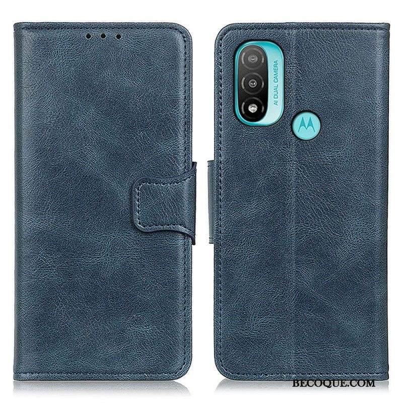 Kotelot Moto E40 / E30 / E20 Käännettävä Nahkaefekti