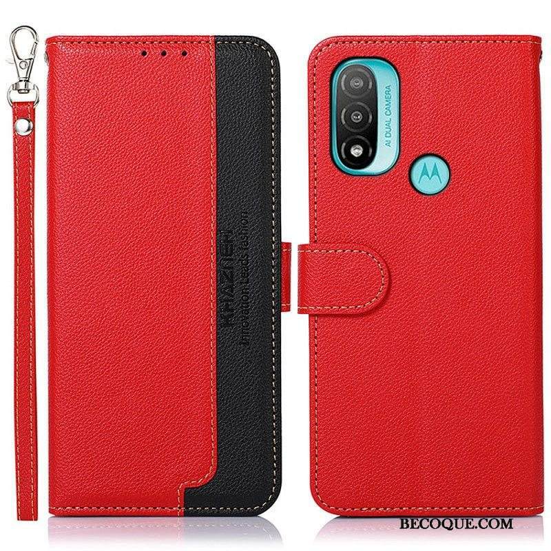 Kotelot Moto E40 / E30 / E20 Litsi Style Rfid Khazneh