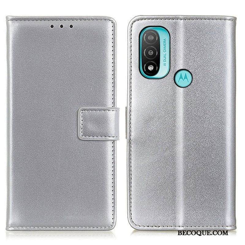 Kotelot Moto E40 / E30 / E20 Tavallista Keinonahkaa