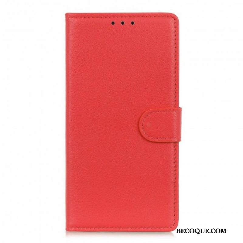 Kotelot Moto G100 Perinteinen Litchi Faux Leather