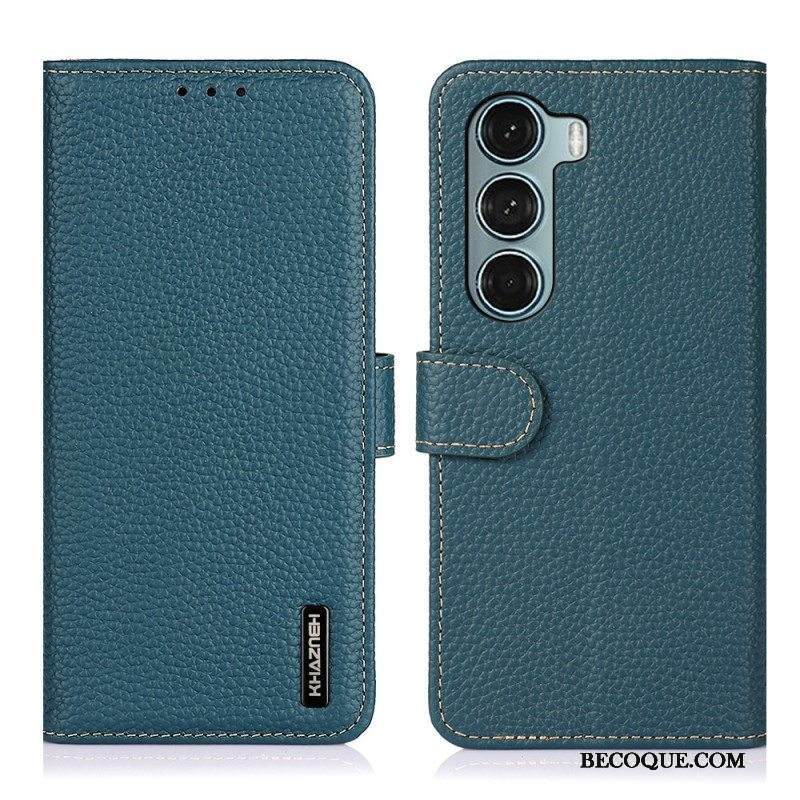 Kotelot Moto G200 5G Aitoa Nahkaa Litsi Khazneh