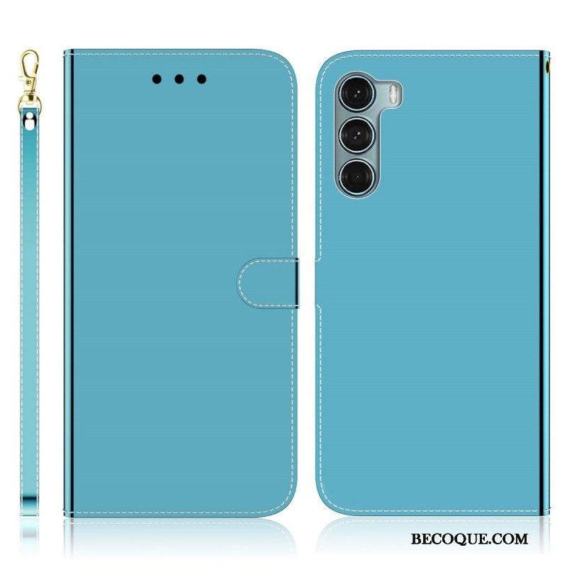 Kotelot Moto G200 5G Keinonahkainen Peilin Kansi