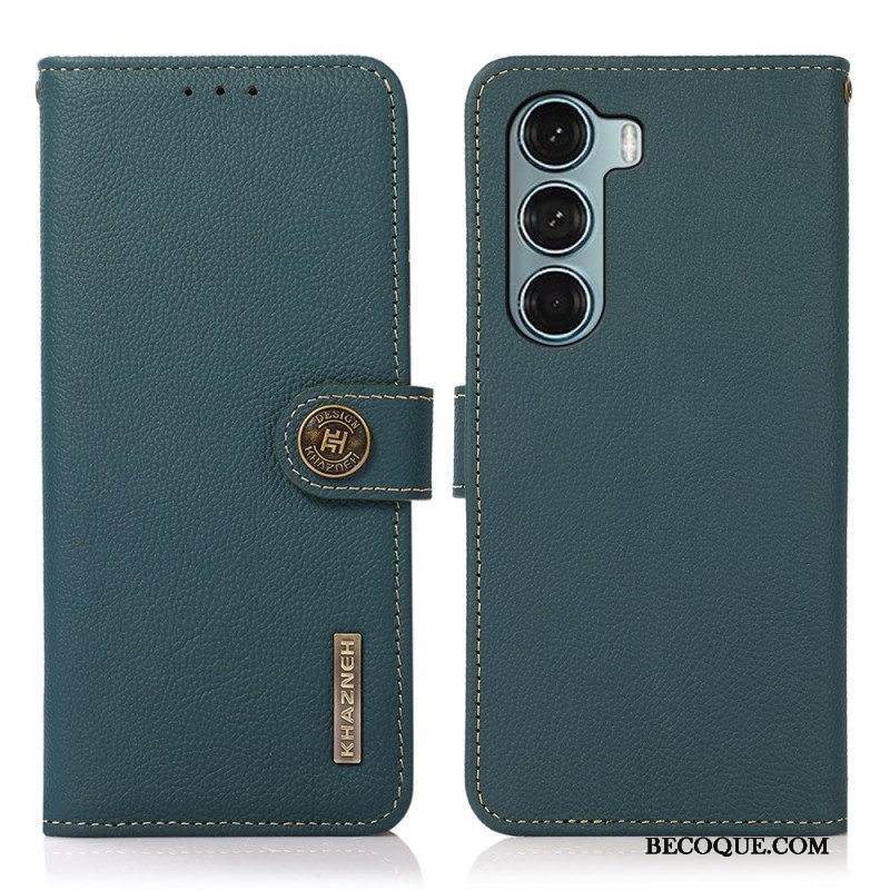 Kotelot Moto G200 5G Khazneh Rfid Aitoa Nahkaa