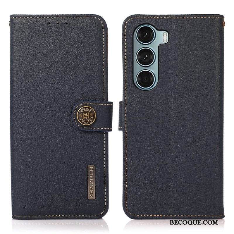 Kotelot Moto G200 5G Khazneh Rfid Aitoa Nahkaa