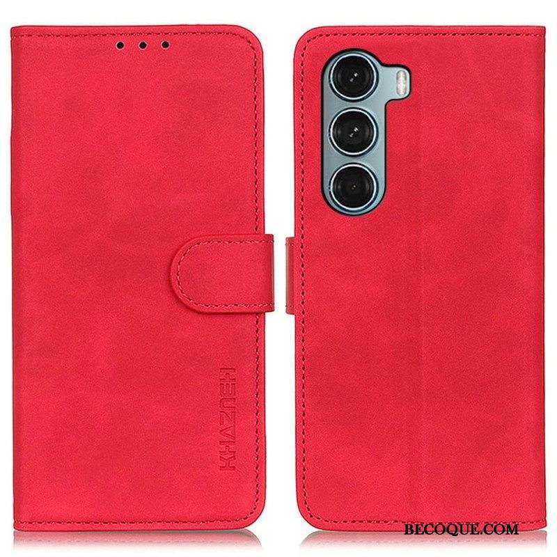 Kotelot Moto G200 5G Khazneh Vintage Nahkaefekti