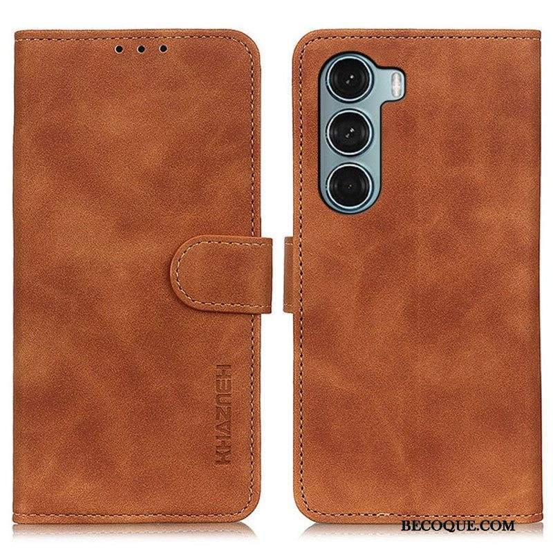 Kotelot Moto G200 5G Khazneh Vintage Nahkaefekti