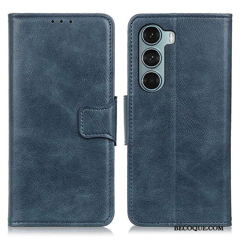 Kotelot Moto G200 5G Käännettävä Nahkaefekti