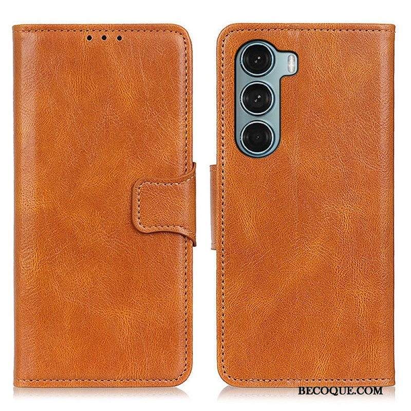 Kotelot Moto G200 5G Käännettävä Nahkaefekti