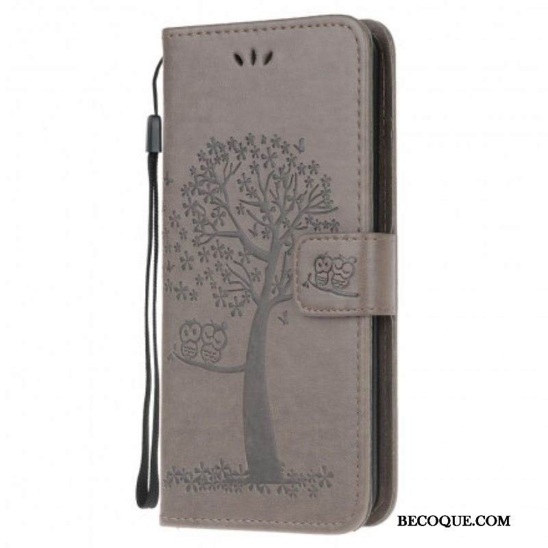 Kotelot Moto G50 Suojaketju Kuori Tangapuu Ja Pöllöt