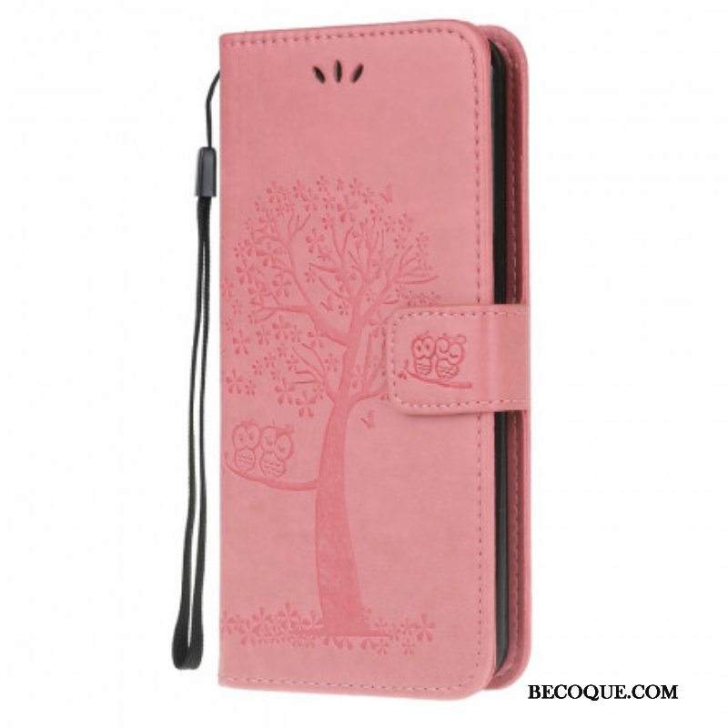 Kotelot Moto G50 Suojaketju Kuori Tangapuu Ja Pöllöt