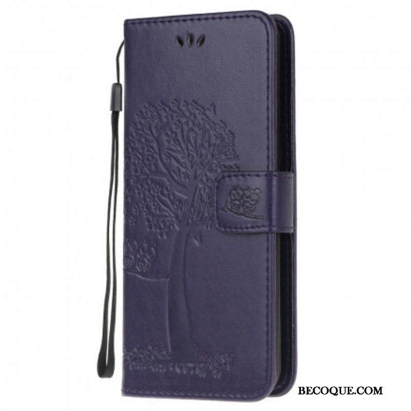 Kotelot Moto G50 Suojaketju Kuori Tangapuu Ja Pöllöt