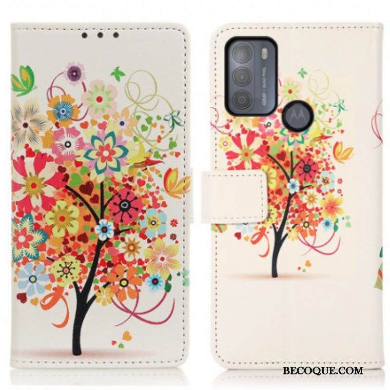 Kotelot Moto G50 Värikäs Puu