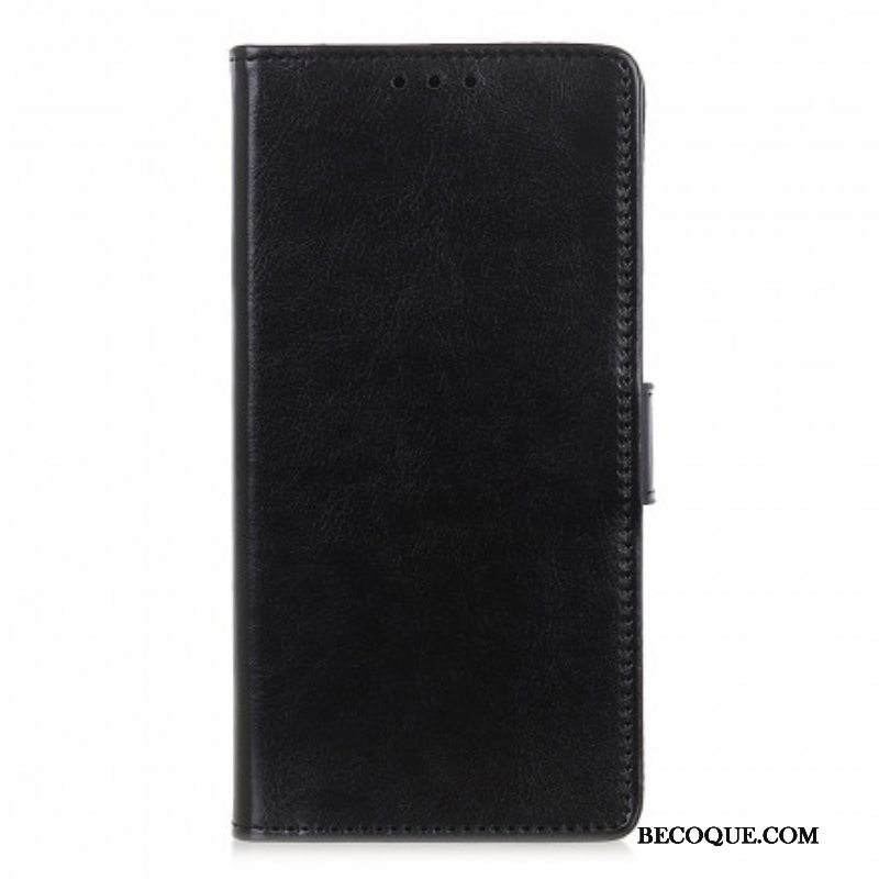 Kotelot Moto G50 Yksinkertainen Kiiltävä Nahkaefekti