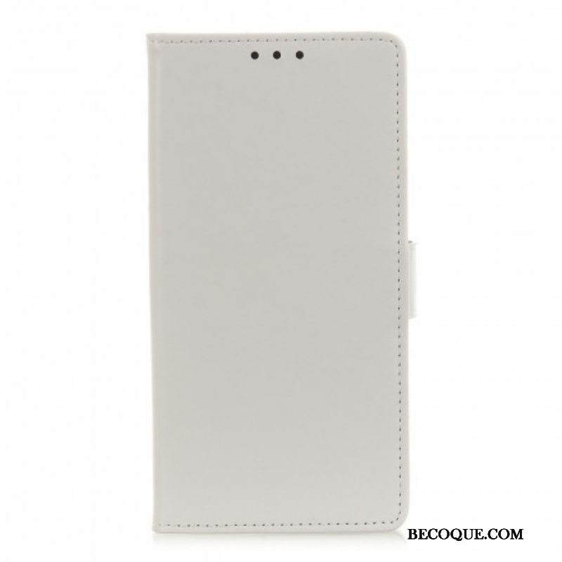 Kotelot Moto G50 Yksinkertainen Kiiltävä Nahkaefekti