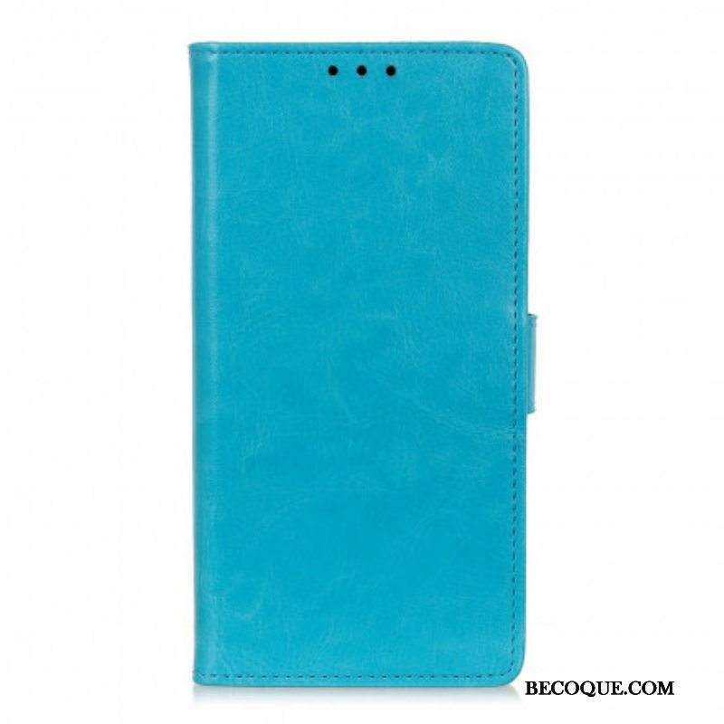 Kotelot Moto G50 Yksinkertainen Kiiltävä Nahkaefekti