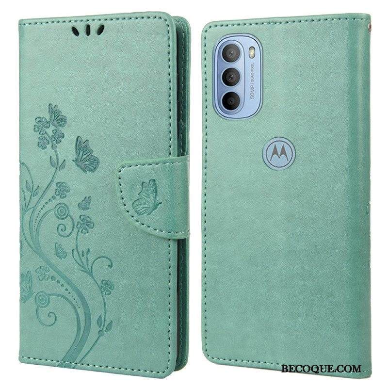 Kotelot Moto G51 5G Suojaketju Kuori Upeat Hihnaperhoset