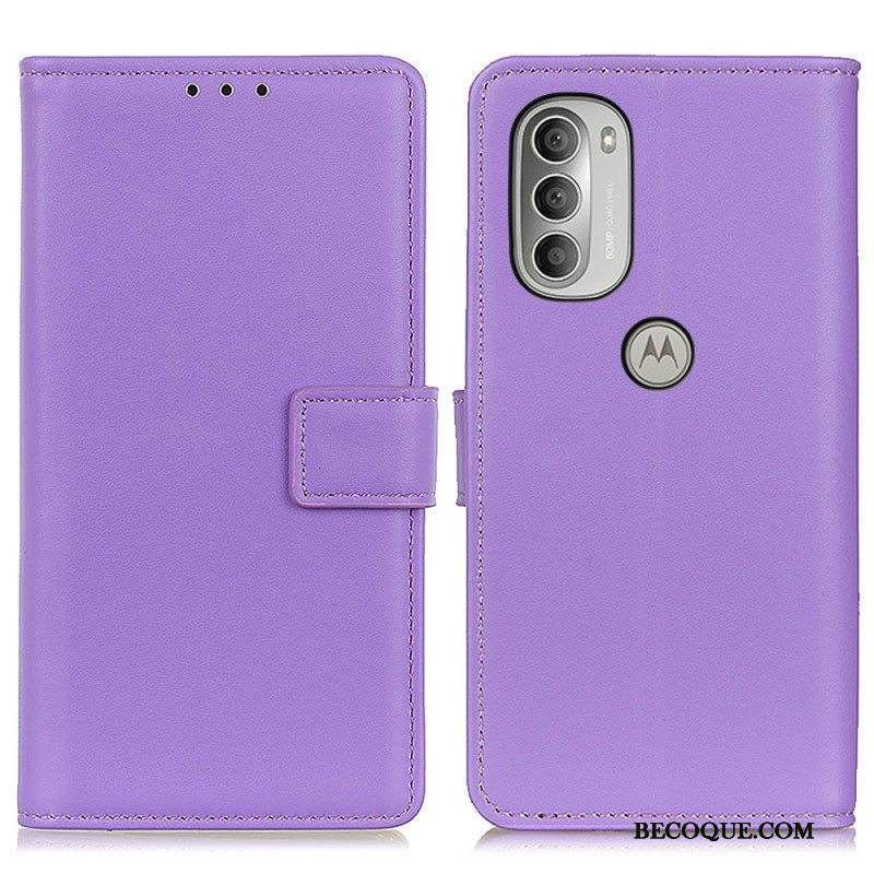 Kotelot Moto G51 5G Tavallista Keinonahkaa