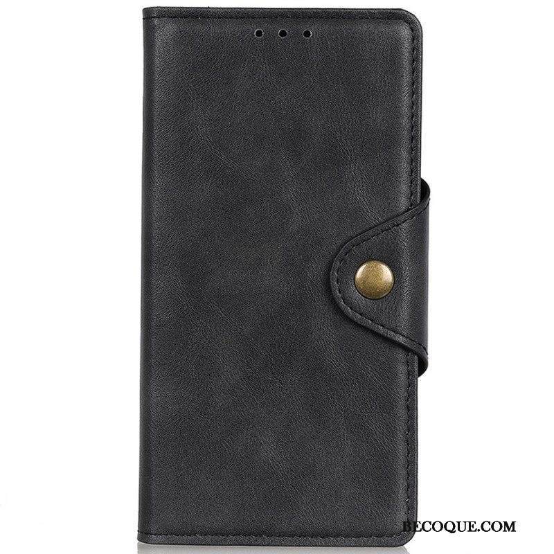 Kotelot Moto G51 5G Vintage Keinonahka Ja Nappi