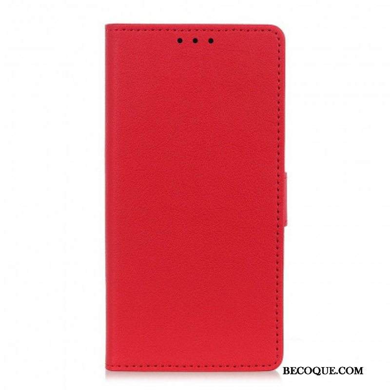 Kotelot Moto G60S Klassinen Nahkaefekti