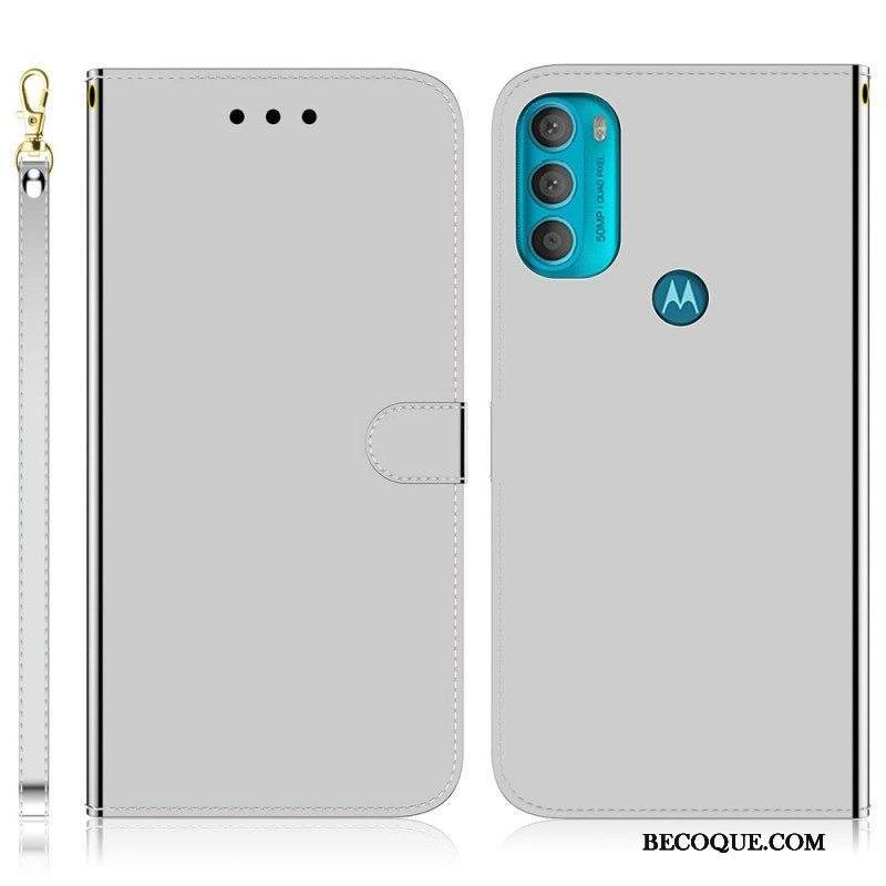 Kotelot Moto G71 5G Keinonahkainen Peilin Kansi