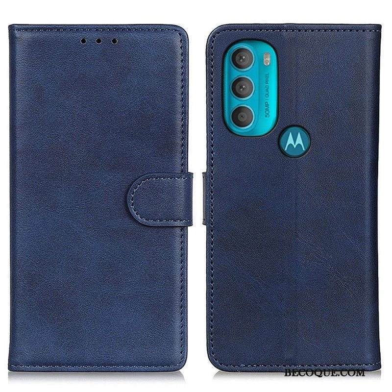 Kotelot Moto G71 5G Retro Mattanahkaefekti