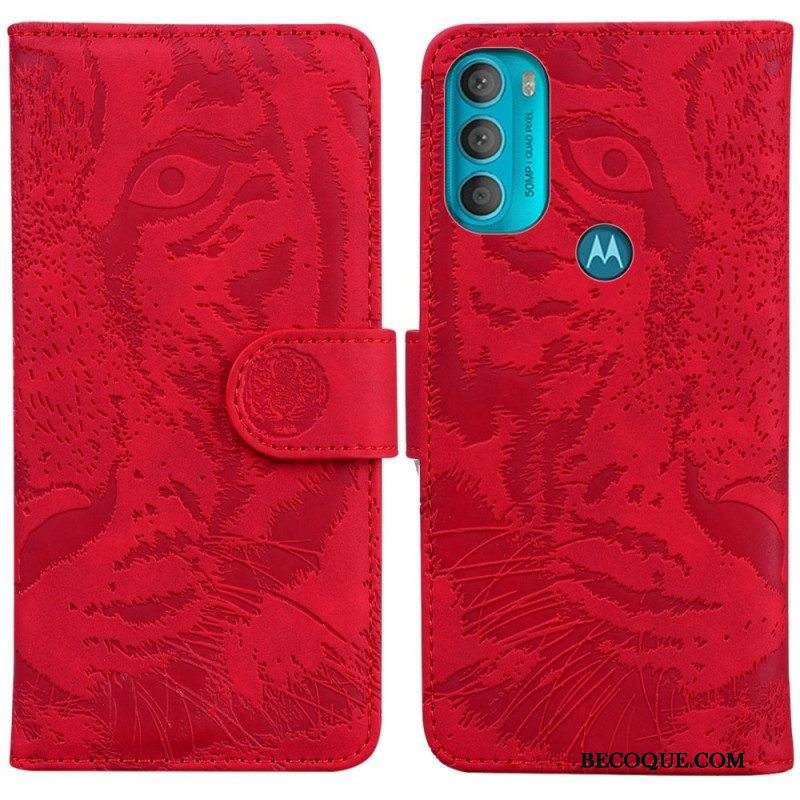 Kotelot Moto G71 5G Tiger-kasvoprintti