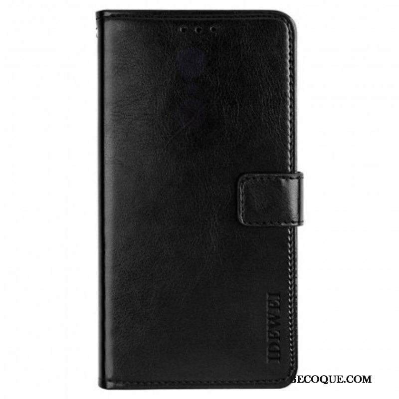 Kotelot Motorola Edge 20 Pro Nahkajäljitelmä Idewei