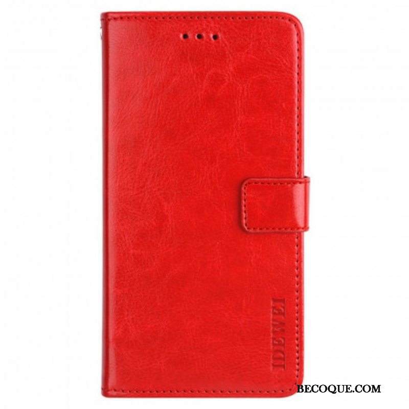 Kotelot Motorola Edge 20 Pro Nahkajäljitelmä Idewei