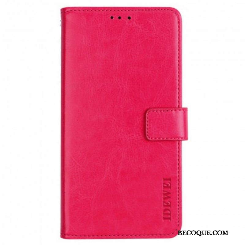 Kotelot Motorola Edge 20 Pro Nahkajäljitelmä Idewei