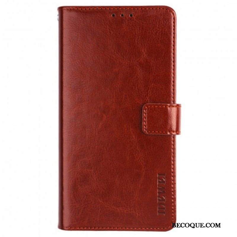 Kotelot Motorola Edge 20 Pro Nahkajäljitelmä Idewei