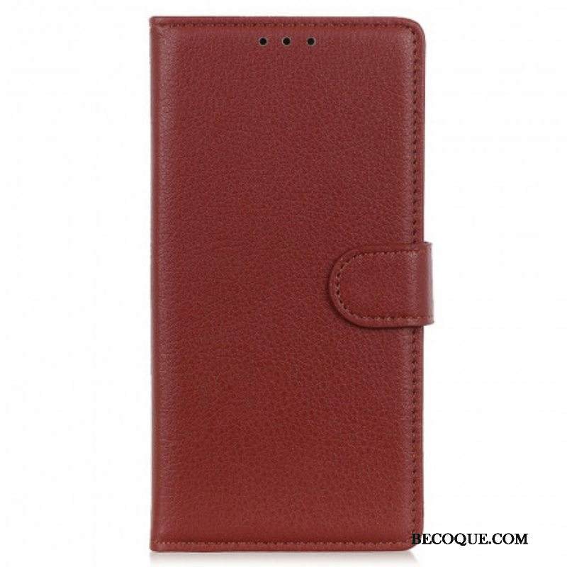 Kotelot Motorola Edge 20 Pro Perinteinen Litchi Faux Leather