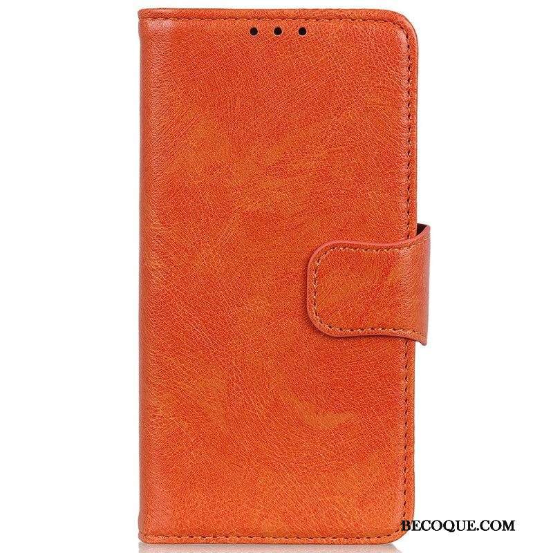 Kotelot Motorola Edge 40 Pro Halkaistu Nappan Nahka