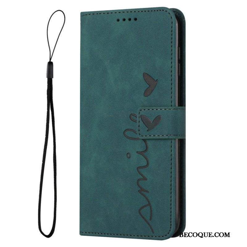 Kotelot Motorola Edge 40 Pro Hymyile Lanyardin Kanssa