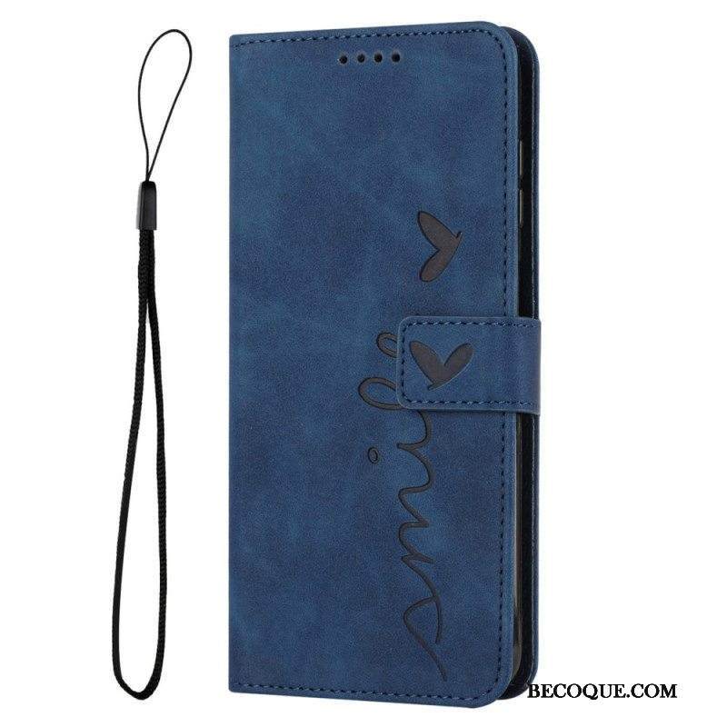 Kotelot Motorola Edge 40 Pro Hymyile Lanyardin Kanssa