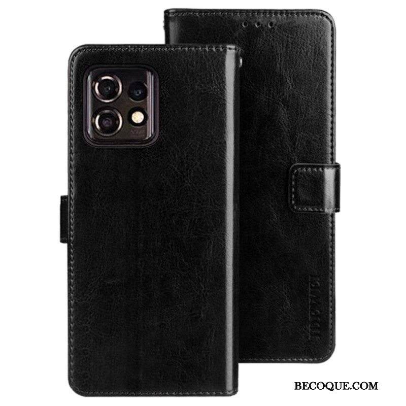 Kotelot Motorola Edge 40 Pro Nahkajäljitelmä Idewei