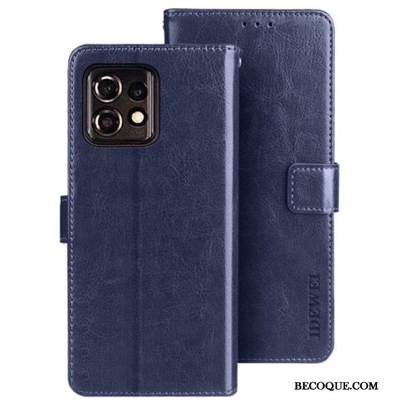 Kotelot Motorola Edge 40 Pro Nahkajäljitelmä Idewei