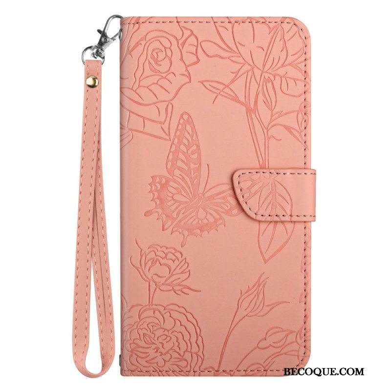 Kotelot Motorola Edge 40 Pro Perhonen Kaulanauhalla