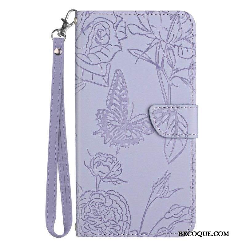 Kotelot Motorola Edge 40 Pro Perhonen Kaulanauhalla