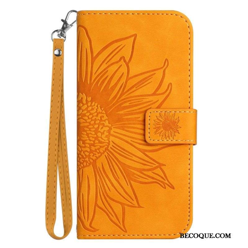 Kotelot Motorola Edge 40 Pro Suojaketju Kuori Olkainen Auringonkukka