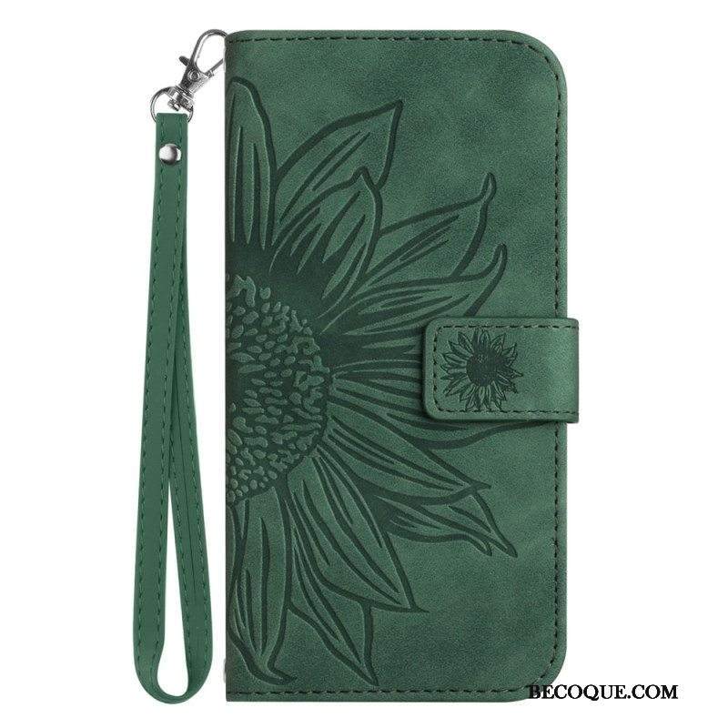 Kotelot Motorola Edge 40 Pro Suojaketju Kuori Olkainen Auringonkukka