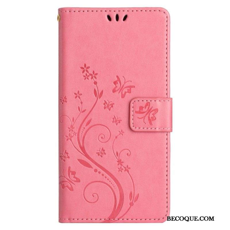 Kotelot Samsung Galaxy A14 / A14 5G Suojaketju Kuori Strappy Kukka