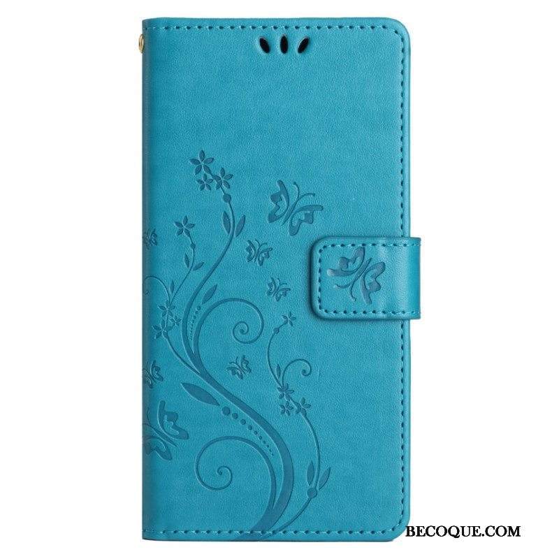 Kotelot Samsung Galaxy A14 / A14 5G Suojaketju Kuori Strappy Kukka