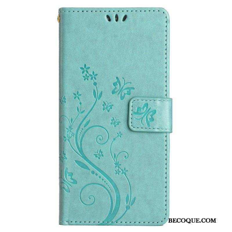 Kotelot Samsung Galaxy A14 / A14 5G Suojaketju Kuori Strappy Kukka