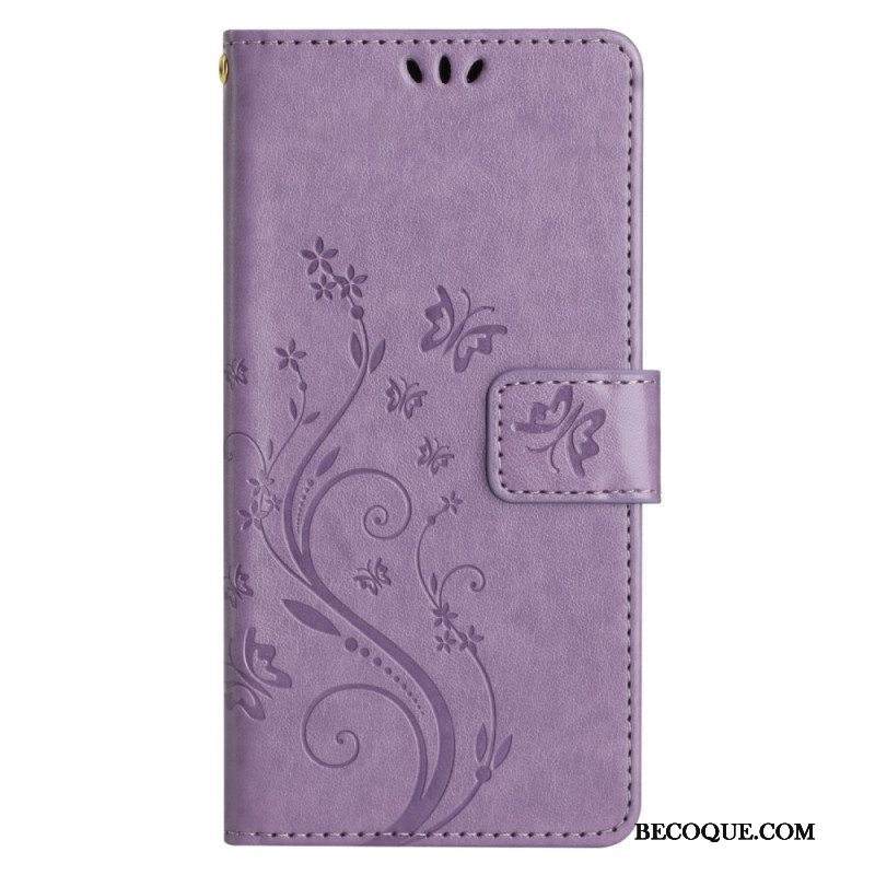 Kotelot Samsung Galaxy A14 / A14 5G Suojaketju Kuori Strappy Kukka