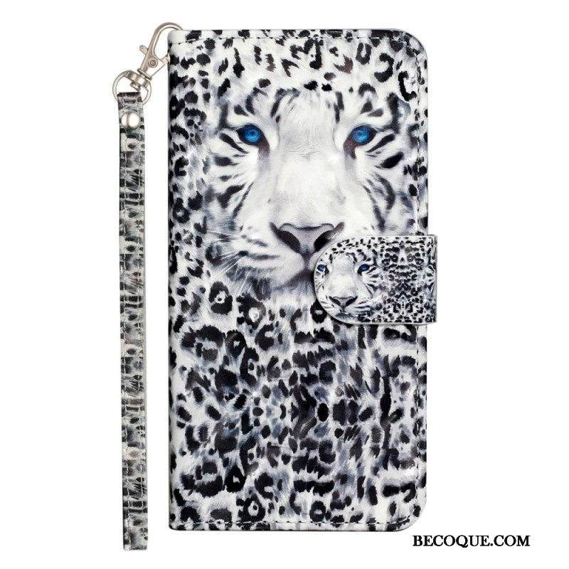 Kotelot Samsung Galaxy A14 / A14 5G Suojaketju Kuori Strappy Leopard