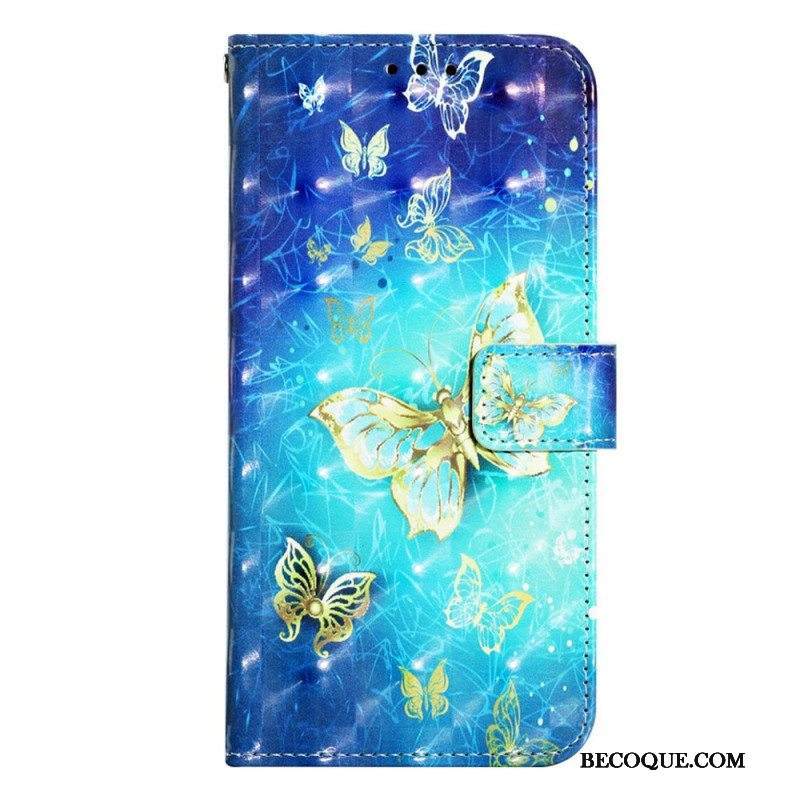 Kotelot Samsung Galaxy A14 / A14 5G Suojaketju Kuori Upeat Stringiperhoset