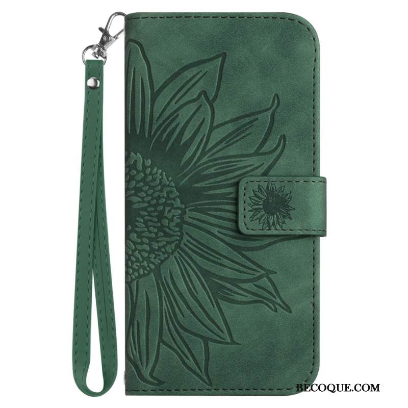 Kotelot Samsung Galaxy A15 Auringonkukka Hihnalla