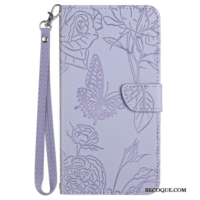 Kotelot Samsung Galaxy A17 4g / 5g Perhoskuvioinen Hihna