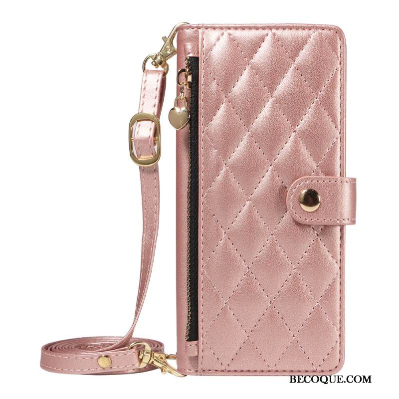 Kotelot Samsung Galaxy A17 4g / 5g Tikattu Hihnalla Ja Olkahihna Suojakuori