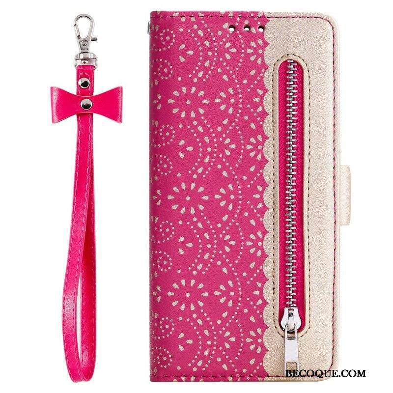 Kotelot Samsung Galaxy A51 5G Suojaketju Kuori Pitsihihna Kolikkokukkaro